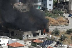 اندلاع مواجهات بين الفلسطينيين والعدو عقب احراقه لمنزل غربي جنين 