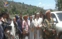 Al-Sami'i Inspiziert die Bedingungen der an den Sicherheitspunkten an der Al-Misrakh- und Sami'-Front in Taiz stationiert sind