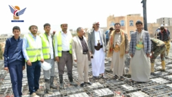 Inspecting work carried out for construction of Public Works Building in Sana'a Governorate