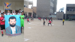إنطلاق بطولة الشهيد القائد لكرة القدم في أفلح الشام بحجة