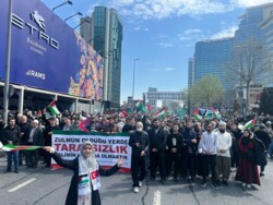 مدينة اسطنبول التركية تشهد تظاهرة للتنديد بالعدوان الصهيوني على غزة