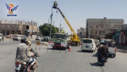 تدشين مشروع إنارة شوارع في مدينة ذمار بالطاقة الشمسية 