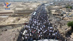 مسيرات جماهيرية في 24 ساحة بعمران تضامناً ودعماً للشعب الفلسطيني