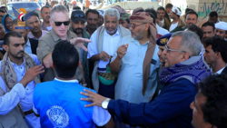 Qohaym, die UN-Missionsleiter und das Nationalteam inspezieren die Situation in Hodeidah
