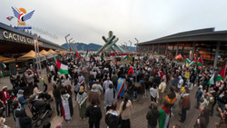 تظاهرة في مدينة فانكوفر الكندية تنديداً بمجازر العدو الصهيوني في غزة ورفح